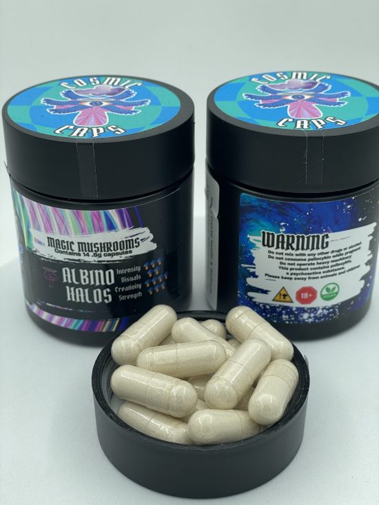 Cosmic Caps Shroom Capsules – Albino Golden Halo